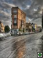 Row of cars in a rainy day (Bruxelles)