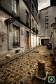 Little golden street in Paris a